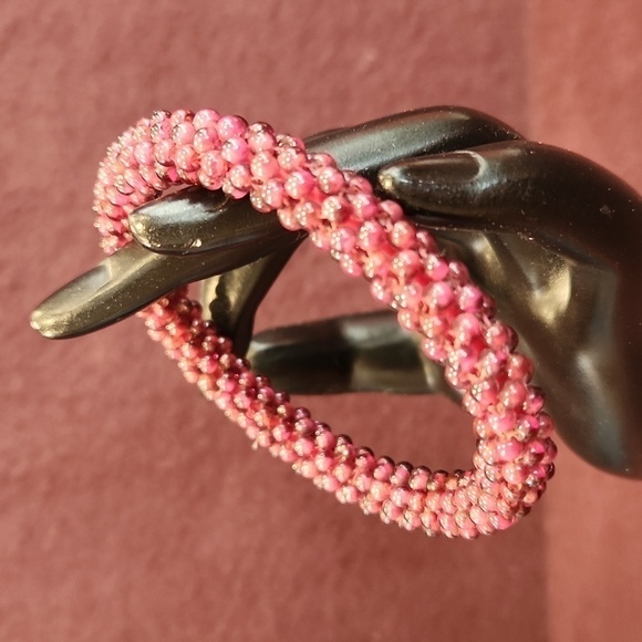 Garnet Bead Bangle Bracelet Bohemian - Picture 6 of 9